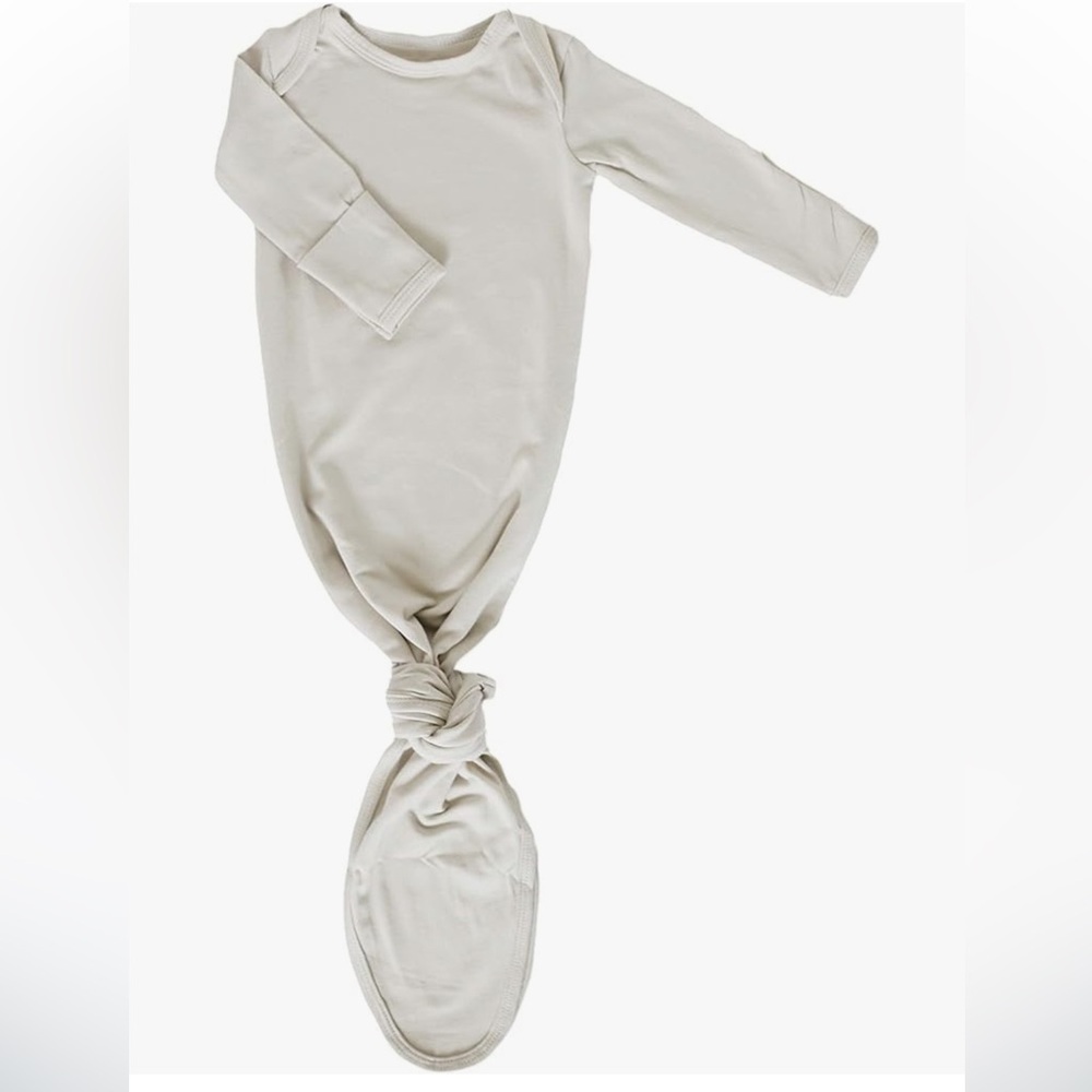 Organic cotton 0-3 month knotted sleep gown
